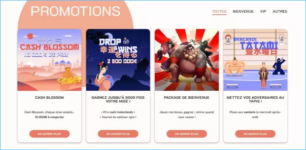 Promotions exclusives chaque semaine chez Banzai Casino